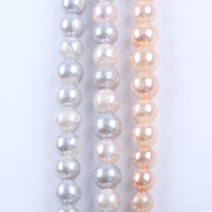 Promotion Perles Edison brillantes de 10-15 mm, perles d'eau douce naturelles blanches, semi-finies, pour collier, matériel de bricolage - Product Image 1