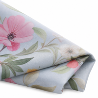 Tissu en taffetas de polyester 210T léger à 100 % avec motif floral pour impression personnalisée sur bannières de drapeaux