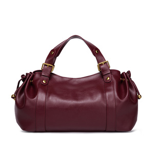 2026 New Large Capacity Soft Pleated Candy Women's Leather Handbag Vintage Commuting <b>Clutch</b> Texturized Magnetic Closure Shoulder - Product Image 1