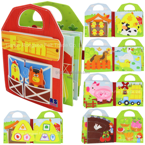2025 nouvelle conception de ferme livre calme meilleur cadeau pour les enfants pré-apprentissage jouet feutre matériel <span class=keywords><strong>Motessori</strong></span> livre - Product Image 2