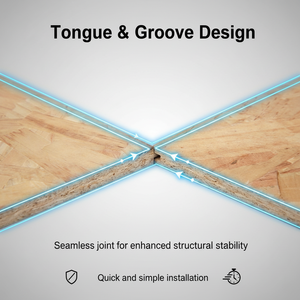 Panel <span class=keywords><strong>OSB</strong></span> 3 Ecológico y Reciclable con Ranura y Lengüeta, Resistente al Agua, para Paredes Divisorias y Revestimientos Interiores - Product Image 1