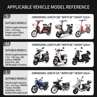 Housse de moto SINOLL 210D Oxford résistante et imperméable, protection extérieure toutes saisons avec trous pour cadenas et boucle coupe-vent