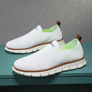 Taglia grande 39-48 Sneakers sportive Casual da <span class=keywords><strong>uomo</strong></span> Slip-On leggere kaki <span class=keywords><strong>blu</strong></span> nero bianco morbido EVA scarpe da passeggio primavera estate - Product Image 5