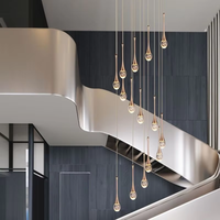 Lustre Moderne de Luxe Léger pour Chambre Principale, Suspension Créative Simple et Personnalisée à Longue Ligne