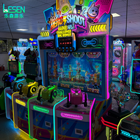 Machine d'arcade à monnayeur à faible entretien, 4 stations de tir de balles, avec système de rédemption de tickets, pour centres de jeux à fort trafic