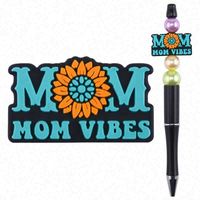 Perles focales en silicone pour bijoux de filles, écologiques, de qualité alimentaire, colorées, pour stylos, vente en gros, clips de fixation