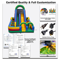 Castillo Inflable Comercial para Niños, Castillo Hinchable con Tobogán y Obstáculos