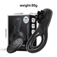 Silikon USB Elektrischer Ferngesteuerter Verschlussring Klemmen Silikon Sex Verzögerungs-Vibrations-Masturbator für Paare Sexualleben