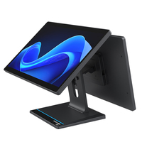 Универсальная POS-система с сенсорным экраном 15,6 дюйма, процессором Intel Celeron Core, OEM-дисплеем 10,1 дюйма, Windows/Android, кассовый аппарат POS