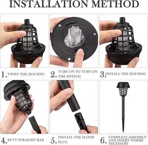 Lumière solaire de pelouse de LED de rendement élevé avec la lampe décorative puissante lampe solaire de massacre de moustique d'IP65 pour les espaces extérieurs de jardin - Product Image 5