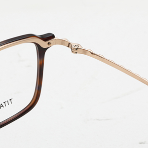 Rectangle Full Rim Titanium <b>Eyeglasses</b> Solid Color Unisex Lightweight Vision Correction <b>Frames</b> for Adults - Product Image 4