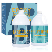 OSBANG 1 gallon Platinum Crystal Colle époxy haute transparence AB pour le travail du bois pour la table en bois de rivière