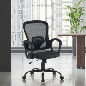 Silla de Oficina Ergonómica Moderna Giratoria, Grande y Alta, de Malla Ejecutiva con Reposabrazos Reclinables y Base de Hierro para Oficina en Casa - Product Image 1