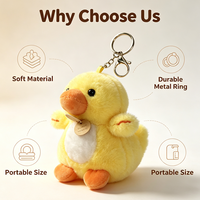 Porte-clés en peluche canard 3 couleurs, adorable jouet en peluche ornithoryphane, pendentif personnalisé, breloque de sac souple pour enfants et femmes