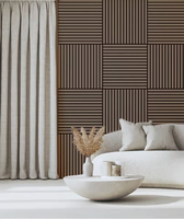 EAZART Vente Directe d'Usine Nouveau Design Panneau Acoustique Panneaux Muraux Acoustiques en Lattes de Bois pour Bureau