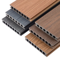 Planches de terrasse en WPC imperméables 140x25mm, composite creux pour sol extérieur, idéal pour cour