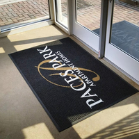 Tapis commercial Tapis de logo noir Tapis de porte d'entrée en caoutchouc imprimé personnalisé pour magasin