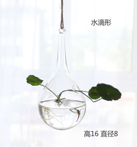 Vase suspendu <span class=keywords><strong>en</strong></span> <span class=keywords><strong>verre</strong></span> transparent créatif, grande goutte d'eau, <span class=keywords><strong>bouteille</strong></span> suspendue pour jardinage d'intérieur, décoration de la maison, <span class=keywords><strong>bouteille</strong></span> pour plantes - Product Image 6