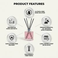 Diffuseur de parfum en verre artisanal, écologique, sans alcool, de luxe, parfum longue durée, décoration moderne pour la maison, métallique haut de gamme