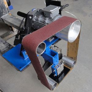 Lijadora de Banda Abrasiva Metálica de Doble Propósito Vertical y Horizontal para Desbarbar y Pulir Piezas de Cuchillos Metálicos - Product Image 5