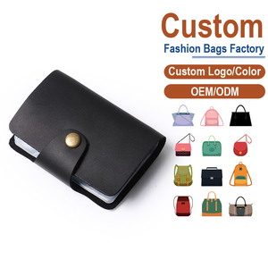 Tarjetero de cuero granulado negro para hombre con cierre a presión |   Fabricación Personalizada OEM/ODM para Marcas Minimalistas y Empresariales - Product Image 2