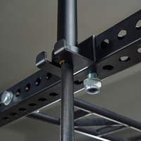 Rack d'alimentation multifonctionnel avec crochets en J Poignées d'immersion Système de poulie de câble de fixation pour mines terrestres Rack à squat sur matériau métallique