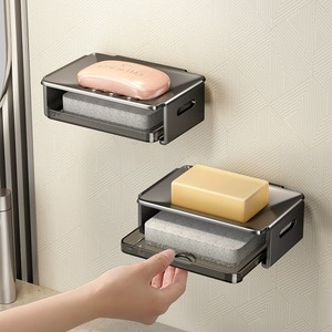 Wall Mounted Soap Dish Space Aluminum Rectangular For Bathroom Use - Product Image 1