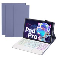 Casing Kulit Keyboard Dapat Dilepas untuk Lenovo Xiaoxin Pad Pro 2022 11.2 Inci TPU Shell dengan Lampu Latar Tiga Warna Sentuh