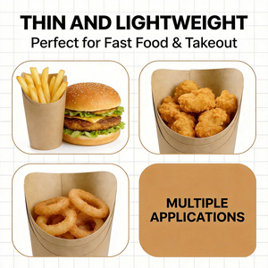 Eco-Friendly Kraft Paper <b>Takeaway</b> Fries Box Self-Erecting Tube Custom Printing OEM ODM Food Grade - Product Image 4