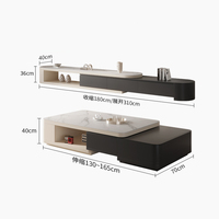 Meubles de salon modernes de style nordique en bois avec rangement, meuble TV, support TV, table basse