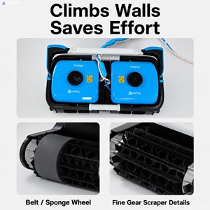 Limpiador Robótico de Piscinas Winny HJ4042 de Alta Calidad, Robot Automático con Cable, Alta Potencia de Succión, Uso en Exteriores, PVC - Product Image 3