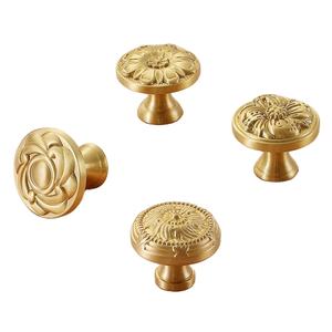 Laiton massif or bouton monotrou personnalité de luxe réglable tiroir armoire poignée matériel cuisine meubles tire <span class=keywords><strong>commode</strong></span> - Product Image 1