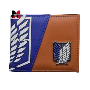 Attack on Titan Shingeki No Kyojin Cartoon Men PU Cartera corta de cuero con tarjetero Monedero - Product Image 1