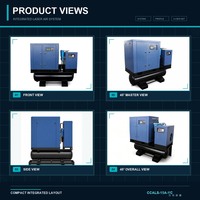Compresseur d'air industriel pour découpe laser 15-22 kW 16 bars Système intégré 4 en 1 pour machines CNC