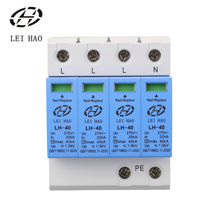 Parafoudre triphasé LEIHAO Factory AC SPD T1 T2 Type 20-40KA 4P pour protection contre la foudre et les surtensions, compatible DC Solaire