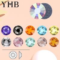 Strass thermocollants de haute qualité YHB, couleur violette, pour chaussures, sacs, tissus, décoration de vêtements, accessoires de bijoux DIY