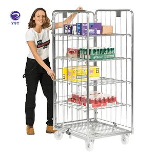 कस्टम मजबूत संरचना तार जाली गोदाम धातु रोलर ट्रॉली - Product Image 3