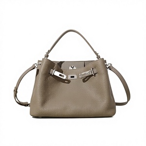 Nouveau Sac à Main Tendance en Cuir Véritable pour Femme, Modèle Printemps 2026, avec Fermeture Éclair et Deux Bretelles, Design Polyvalent et Élégant - Product Image 1