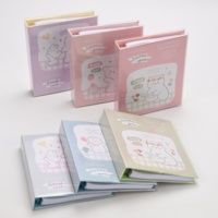 Carnet à anneaux rechargeable A5 A6 avec couverture transparente, anneaux métalliques colorés à 6 trous, album photo, agenda rigide, cadeau