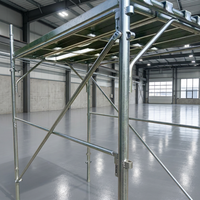 Système d'échafaudage à cadre articulé pour travaux de construction, ensemble complet avec échelle, plancher et garde-corps