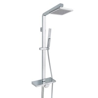 Ensemble de douche intelligent en acier inoxydable avec pommeau de pluie, design encastré au plafond, noir