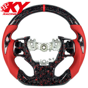 Customized red thin sheet forged carbon fiber red leather sports <b>steering</b> <b>wheel</b> <b>for</b> Lexus IS IS250 IS350 ISF RC350 RCF GS NX ES - Product Image 1