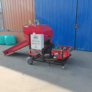 Farm Silage Forage Baler Corte e Embalagem Embrulho Máquina Animal Feed Milho Silage Round Baler Wrapper Making Machine