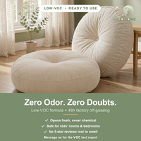 Coussin de sol japonais épais et rond, lavable, pour fenêtre en baie, pouf tatami, prêt à être expédié, en stock