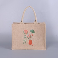 Romotion-Bolso de yute para compras, bolsa de yute con logotipo