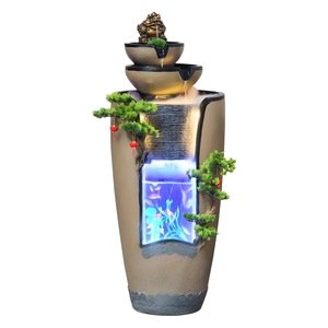 Chinese Style Floor Standing Water Fountain With Led Light For Living Room Entryway Feng Shui Decoration - Product Image 5