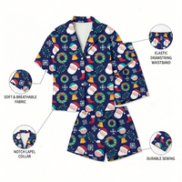 Drop Shipping kadın kısa kollu hırka ev giyim pijama tüm baskı 100% Polyester pijama kadınlar için