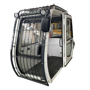 Cabine d'opérateur d'excavatrice de couleur claire avec <span class=keywords><strong>grille</strong></span> de protection de sécurité, cabine complète pour remplacement d'équipement lourd - Product Image 5