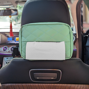 Porte-mouchoirs de <span class=keywords><strong>voiture</strong></span> YECAI avec finition en <span class=keywords><strong>cuir</strong></span>, boîte à mouchoirs durable pour véhicule, installation facile, accessoires de décoration et de rangement pour <span class=keywords><strong>voiture</strong></span> - Product Image 2