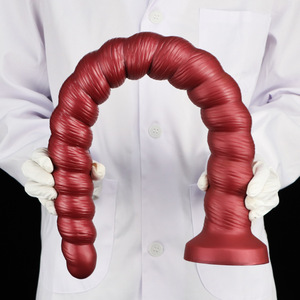 ねじれたラインの螺旋状テクスチャのソフトなバットプラグ、巨大なアナルプラグ、男女兼用の液体シリコン製SM自己満足器具 - Product Image 6